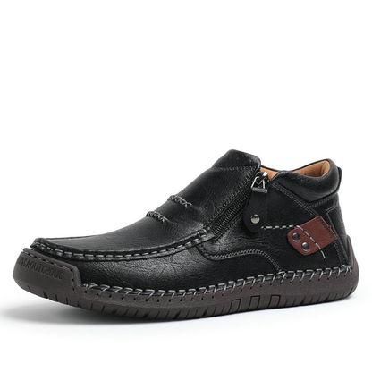 Men’s Handmade Premium Leather Slip-On Outdoor Work Boots